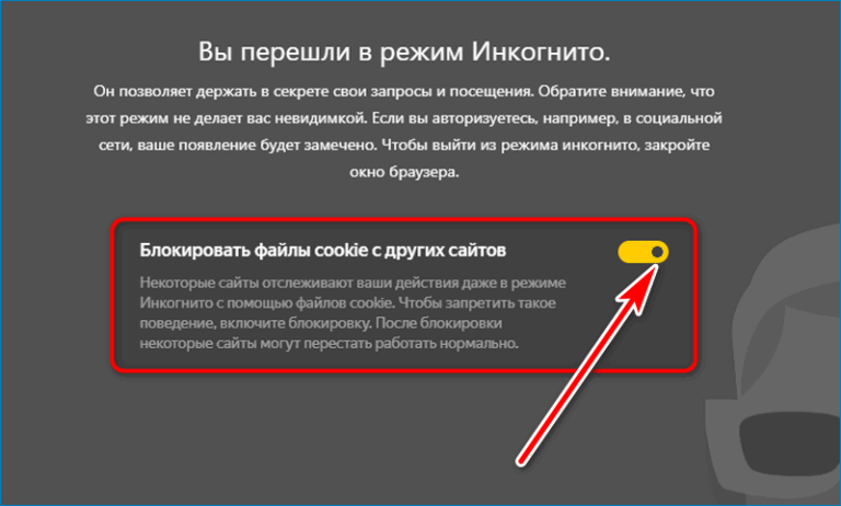 Режим инкогнито в яндекс на телефоне как включить на айфоне сафари